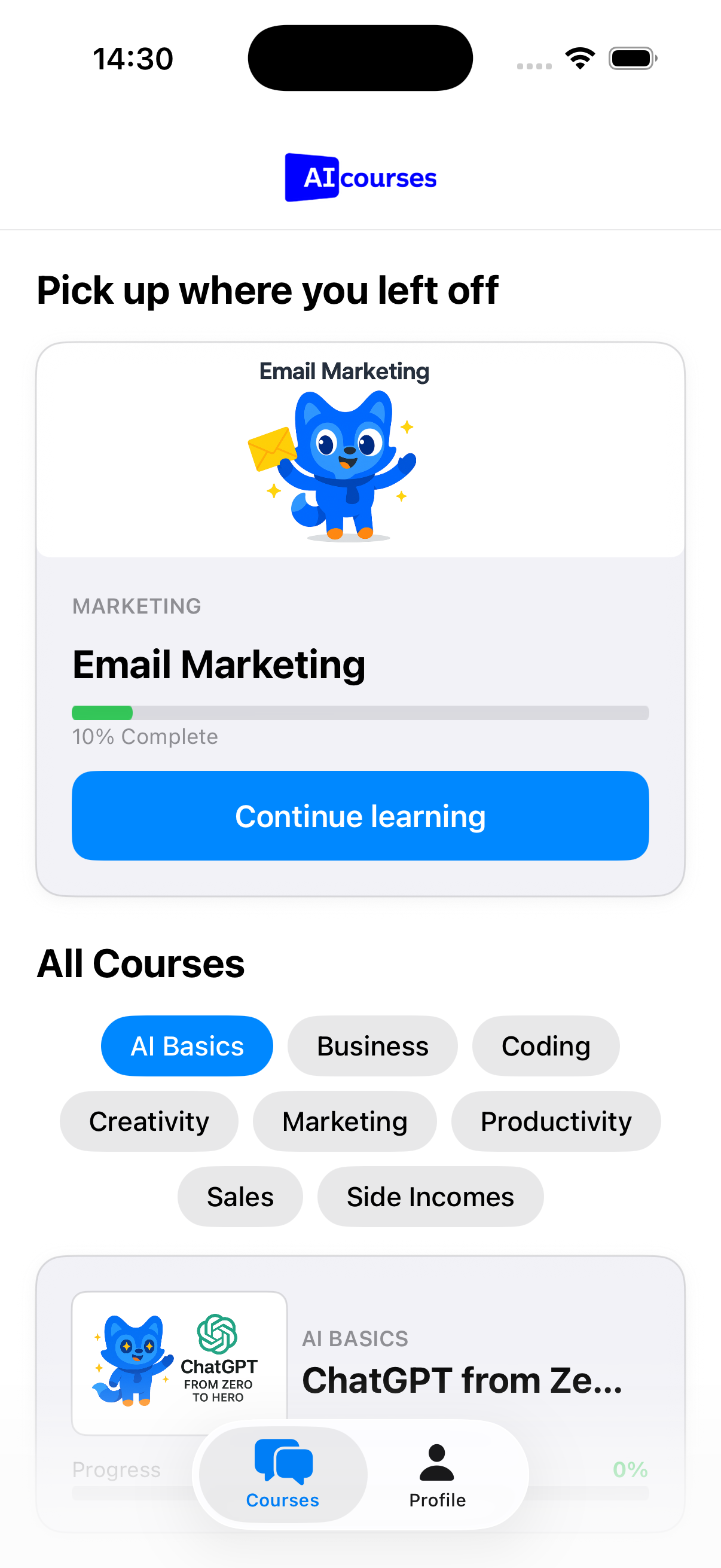 AI Courses App - Course Overview
